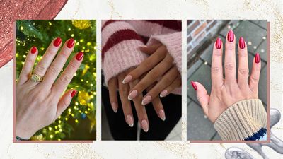 Our team's Christmas nails might be their chicest yet - with glossy designs and luxe, berry reds