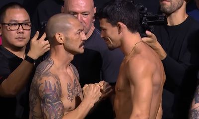 Video: UFC on ESPN 63 ceremonial weigh-in faceoffs with Cub Swanson, Manel Kape, more