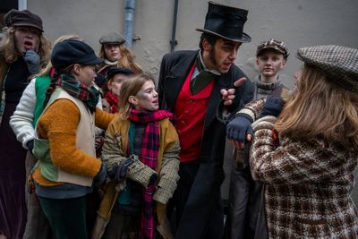 Charles Dickens' characters come alive in a Dutch town enamored with the English author