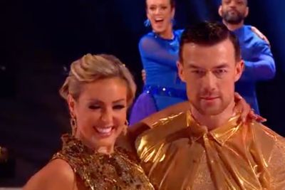 Strictly’s Amy Dowden delights viewers as she returns to dancefloor for group routine