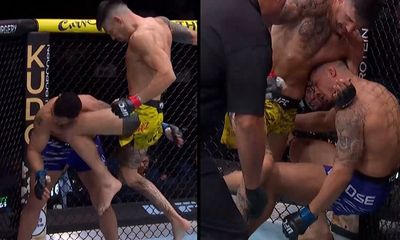 UFC Tampa video: Joel Alvarez KOs Drakkar Klose, who falls into guillotine choke in wild sequence