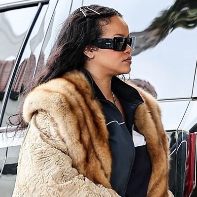 Rihanna Elevates Her Designer Crocs Clogs With a Massive Fur Coat