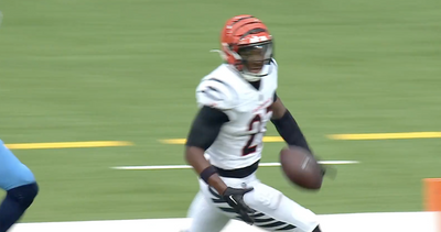 The Bengals’ Jordan Battle missed out on a touchdown after he embarrassingly fumbled before the goal line