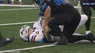 Officials Ignore Josh Allen Taking Helmet-to-Helmet Hit vs. Lions