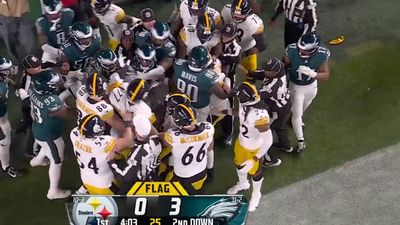 Darnell Washington Sparks Steelers-Eagles Fight With Fierce Block on Darius Slay