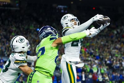 Packers CB Carrington Valentine intercepts first career pass, ends scoring threat in Seattle