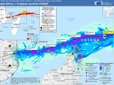 Cyclone Chido map: ‘Horrific’ devastation as French island Mayotte hit by most powerful cyclone in 90 years