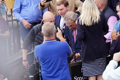 Farage hits out at ‘two-tier justice’ as his milkshake attacker is spared jail