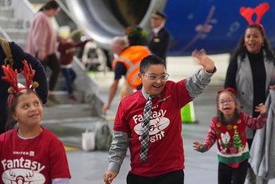 ‘A little magic’: fantasy flight takes kids to North Pole scene in Denver airport