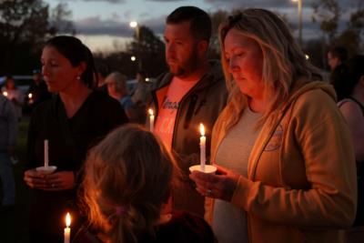 Candlelight Vigil At Wisconsin State Capitol For Community Support