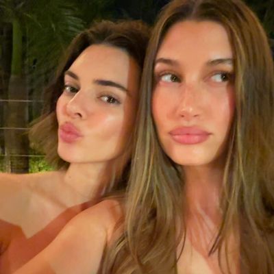 Kendall Jenner Packs Beaded Mesh Slippers for a Beachside Destination Wedding With Hailey Bieber