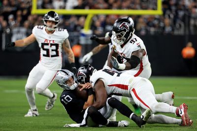 Falcons DE Demone Harris questionable to return vs. Raiders