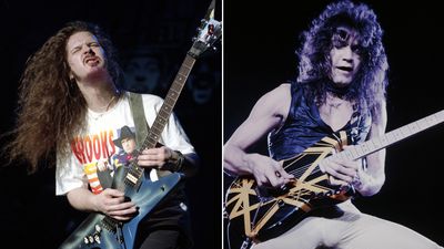 “He goes, ‘There’s one condition. You have to come to my house, and I’ll stripe it for you personally’”: That time Eddie Van Halen promised Dimebag Darrell a collectible EVH inspired by his beloved Bumblebee – which he vowed to paint himself