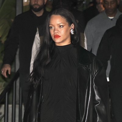 Rihanna Is the Richest Girl at the Holiday Party in a $2,184 Fur-Trimmed Dress and Viral Alaïa Bag