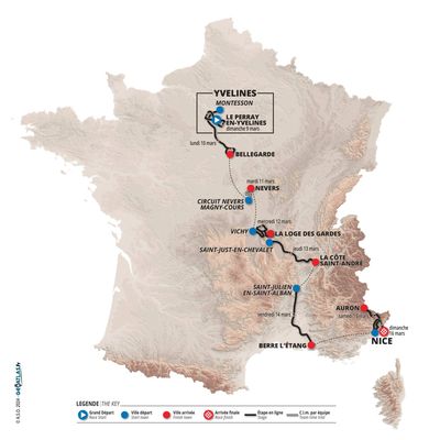 Paris-Nice 2025 route