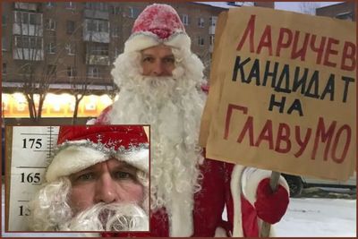 Russian Activist Slapped with Fine for Dressing Up Like Santa to Protest Anti-Mask Law