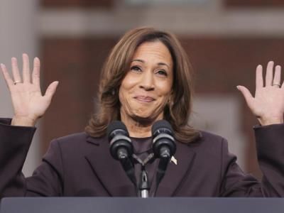 Vice President Kamala Harris Laughs At Post-Election Speech