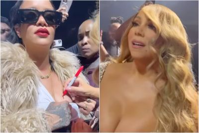 ‘This is iconic’: Rihanna has mischievous request for Mariah Carey mid-concert