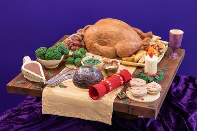 Cadbury World makes chocolate Christmas dinner complete with turkey and sprouts