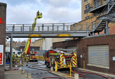 Firefighters battle blaze at Royal Free Hospital in Hampstead