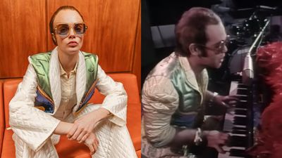 “I wish I could pretend to be Elton every day”: Cara Delevingne on stepping into Elton John’s shoes for a brand new video for his Christmas classic