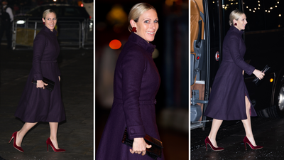 Unsure how to accessorise your outfit? Zara Tindall gives a masterclass with cherry red heels and matching statement earrings