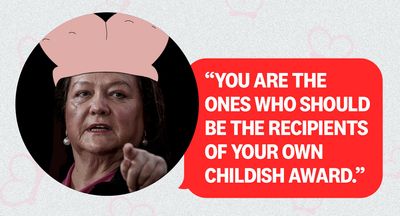 Gina Rinehart’s spokesperson responds to her Arsehat of the Year accolade