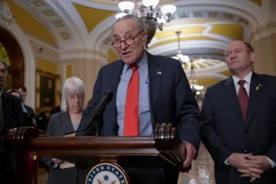 Senate Majority Leader Schumer Celebrates Failure Of House Spending Bill