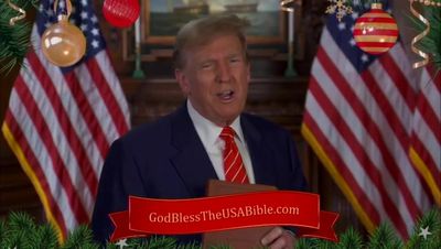 Christmas ad for Trump’s $60 Bibles airs on conservative media