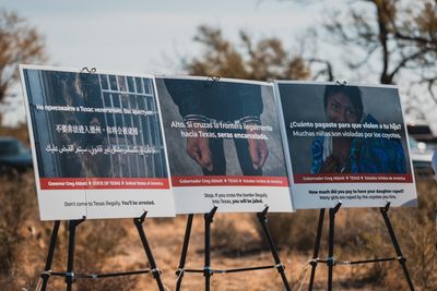 Images Reveal Greg Abbott's Latest Attempt At Deterring Migrants at Border: 'Horrific Realities'