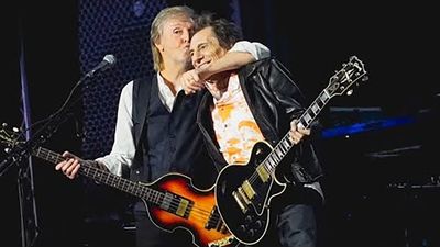 “We’ve been looking for it for 50 years, and I got it back”: Paul McCartney’s long-lost Höfner returns to the stage for the first time in 50 years, as he enlists Ronnie Wood and Ringo Starr for an epic tour finale