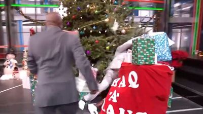 How Does Shaquille O'Neal Keep Allowing Himself to Get Knocked Into Christmas Trees?