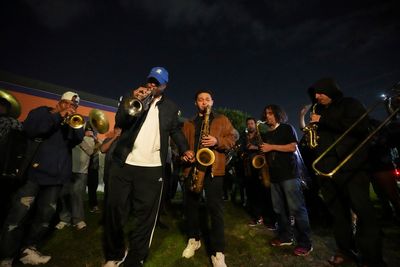 A traditional send-off in New Orleans for an innovative brass band musician