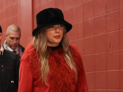 Taylor Swift arrives for her first Chiefs game since her Eras tour finished