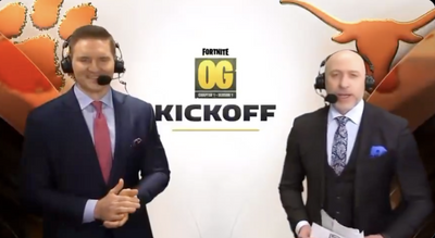 The Fortnite OG Kickoff during College Football Playoff coverage had fans baffled