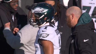 Jalen Hurts Leaves Eagles-Commanders Game With Concussion, After Taking Hit to the Head