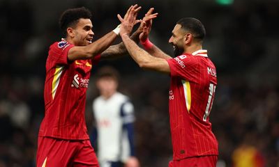 Díaz and Salah double up as leaders Liverpool run riot at Tottenham