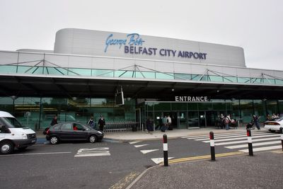 Disruption at Belfast airport as plane’s nose wheel collapses in ‘hard landing’