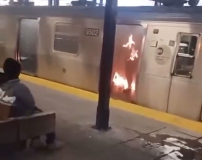 Horrific Video Shows NYC Subway Rider Engulfed in Flames As Accused Killer Watches From Platform