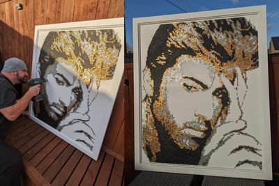 Graphic designer creates George Michael ‘tribute with twist’ using 12,000 screws