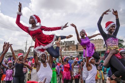 AP PHOTOS: Ballerinas turn one of Kenya's largest slums into a stage for a Christmas show