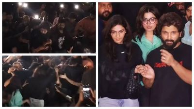 Video of Allu Arjun and Rashmika Mandanna leaving theatre goes VIRAL; fan claims no Police approached actor to leave theatre