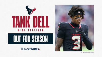 Texans WR Tank Dell out for the year with dislocated knee, torn ACL