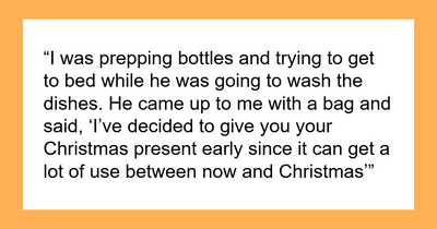 Holiday Drama Unfolds After Husband’s “Gift” For Wife Turns Out To Be Shared Kitchen Supplies