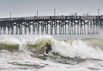 2 rescued after California pier partially collapses due to heavy surf from major Pacific storm