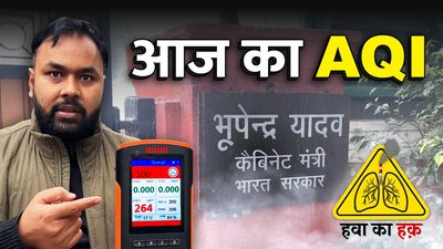 24 दिसंबर, 2024: पर्यावरण मंत्री भूपेंद्र यादव के घर से 'आज का एक्यूआई'