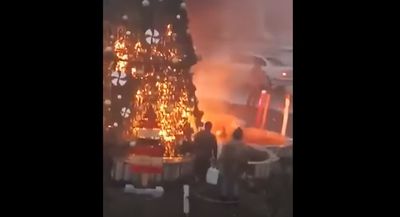 Protests In Syria After A Christmas Tree Is Burned