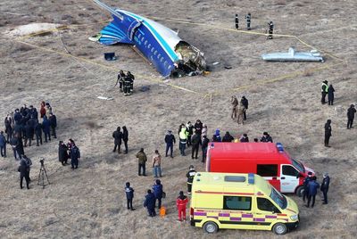 Azerbaijan Airlines plane crashes in Kazakhstan, killing 38 – but 29 survive