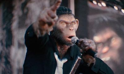 Better Man review – Robbie Williams becomes CGI chimp in surreal biopic