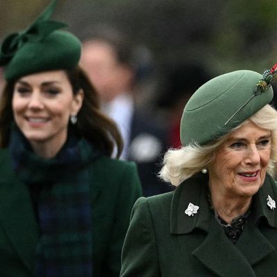 Queen Camilla Twins With Kate Middleton For Christmas Day Church Service at Sandringham